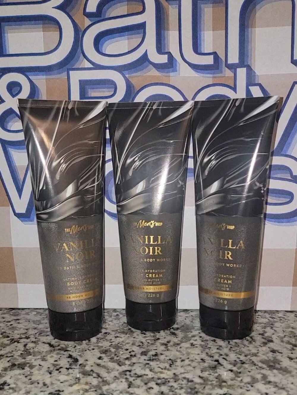 🎉 3 NEW BATH & BODY WORKS VANILLA NOIR ULTIMATE HYDRATION BODY CREAM